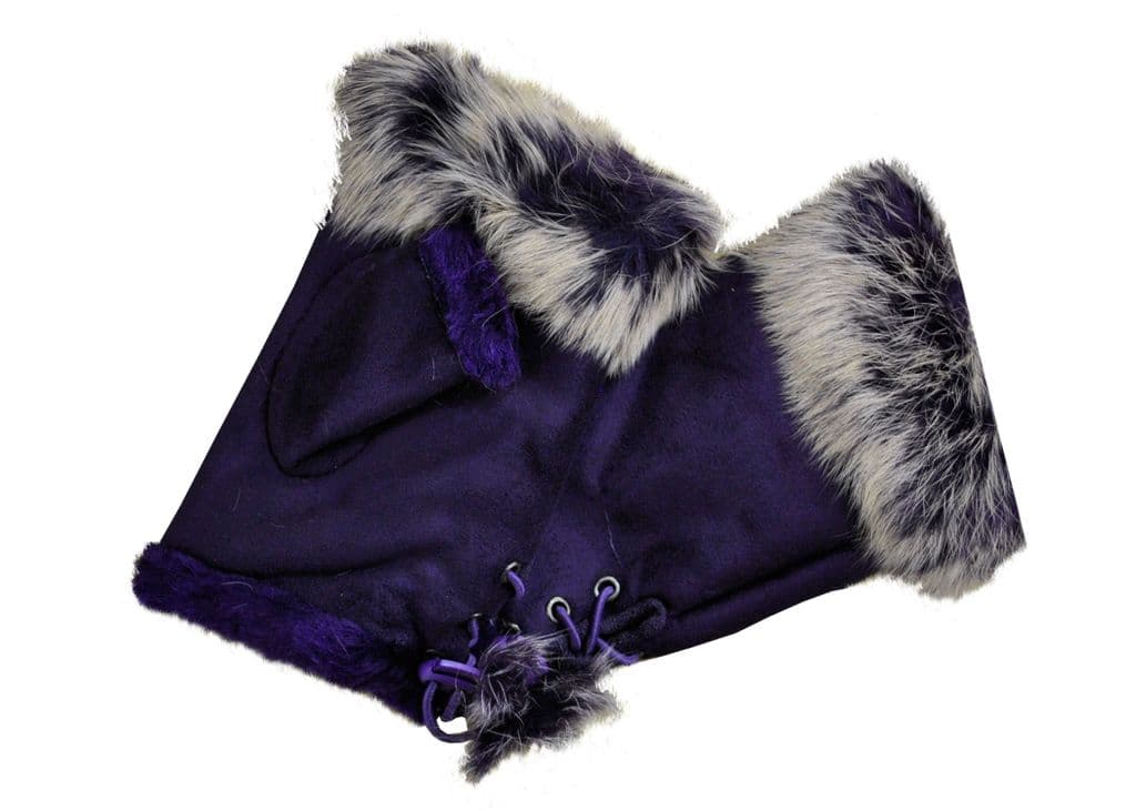 Ladies Fur Fingerless Gloves